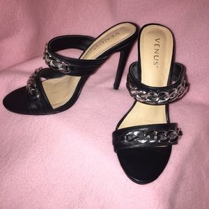 Venus Strappy Stiletto Sandals w/Chains Sz 9 NEW